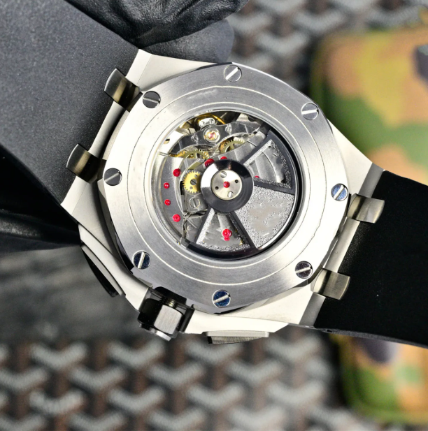 Watch Audermarlies Offshore 26400 White 44MM Automatic Watch Sapphire Dial Deep Waterproof Designer Watch.